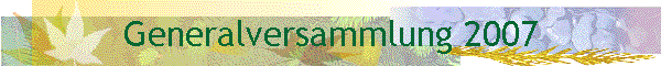 Generalversammlung 2007
