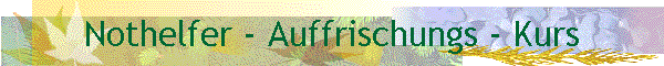 Nothelfer - Auffrischungs - Kurs