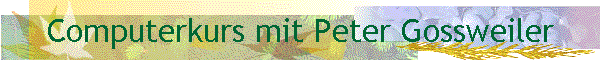 Computerkurs mit Peter Gossweiler