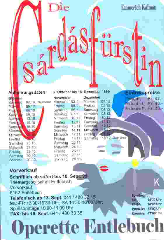 Plakat Operette Entlebuch