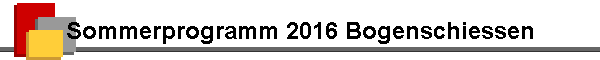 Sommerprogramm 2016 Bogenschiessen