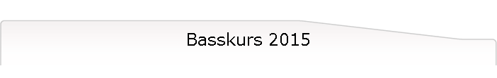 Basskurs 2015