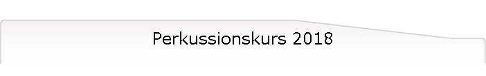 Perkussionskurs 2018